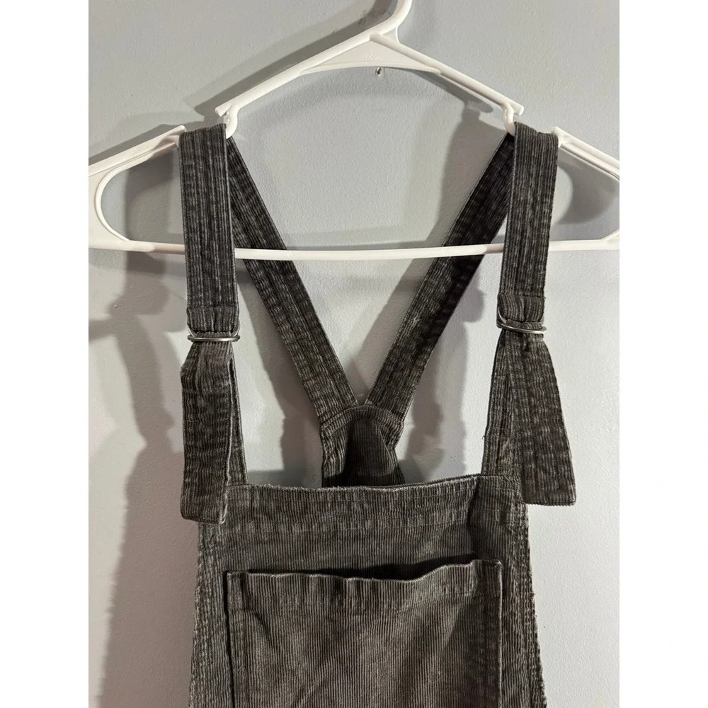 Aerie Womens Werk & Play black corduroy overalls oversized XS‎